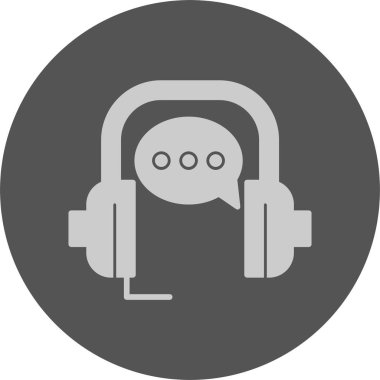 Müşteri hizmetleri web simgesi, basit vektör illüstrasyonu