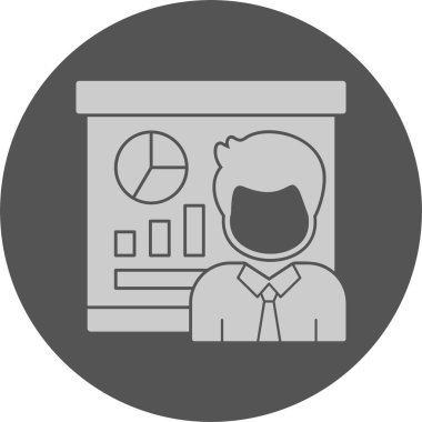 Brifing web simgesi, basit vektör illüstrasyonu