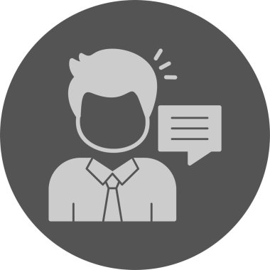 Danışmanlık web simgesi, basit vektör illüstrasyonu