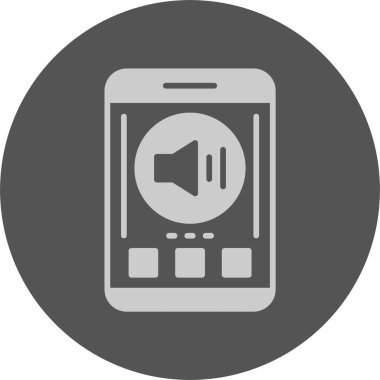 Ses. Web simgesi basit illüstrasyon