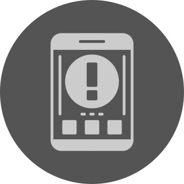 Uyarı. Web simgesi basit illüstrasyon