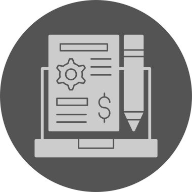 Proje Planı simgesi, vektör illüstrasyonu