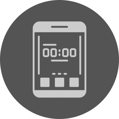 Saat. Web simgesi basit illüstrasyon