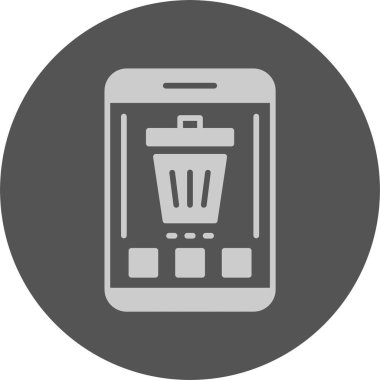 Çöp. Web simgesi basit illüstrasyon