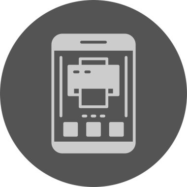 Yazıcı. Web simgesi basit illüstrasyon