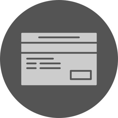 Kredi kartı web simgesi, basit vektör illüstrasyonu