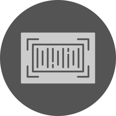 Barkod web simgesi, basit vektör illüstrasyonu