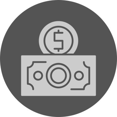 Para web simgesi, basit vektör illüstrasyonu