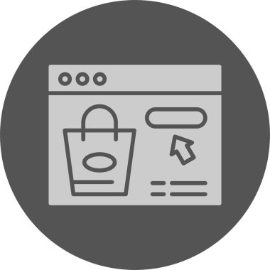 Shop Now web simgesi, basit vektör illüstrasyonu