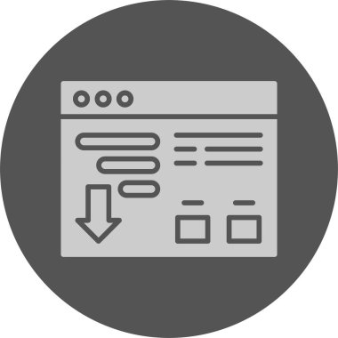 Web simgesini sırala, basit vektör illüstrasyonu