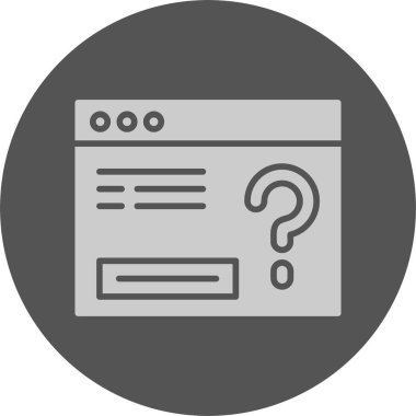 SSS web simgesi, basit vektör illüstrasyonu