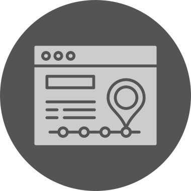 İzleme web simgesi, basit vektör illüstrasyonu