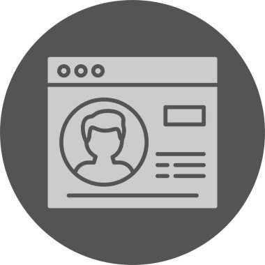 Vektör illüstrasyon simgesi Kullanıcı Profili