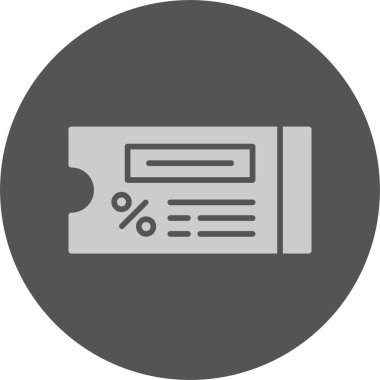 Kupon Kodu web simgesi, basit vektör illüstrasyonu