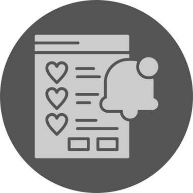 İstek listesi web simgesi, basit vektör illüstrasyonu