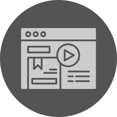 video. Web simgesi basit illüstrasyon 