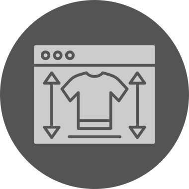 Renk Seçenekleri web simgesi, basit vektör illüstrasyonu