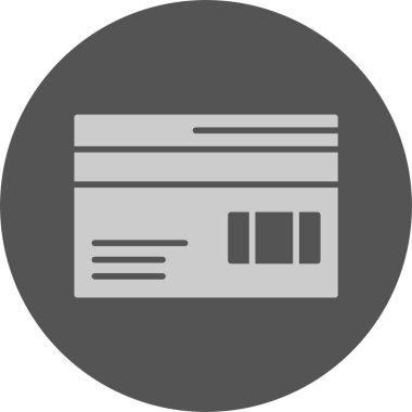 Kredi kartı web simgesi, basit vektör illüstrasyonu