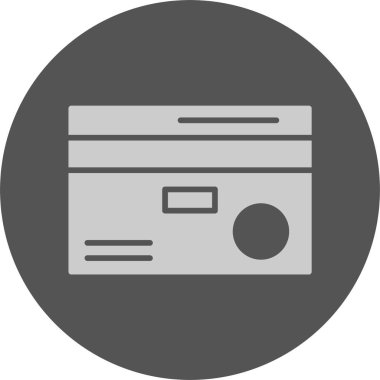 Banka kartı web simgesi, basit vektör illüstrasyonu