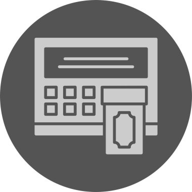 atm web simgesi vektör illüstrasyonu