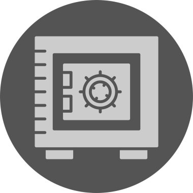 Kasa web simgesi, basit vektör illüstrasyonu