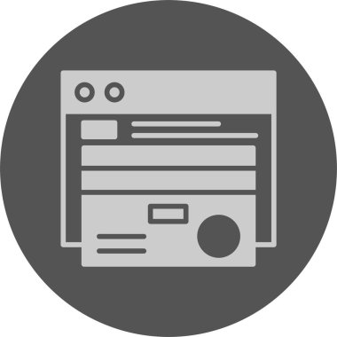 Çevrimiçi bankacılık web simgesi, basit vektör illüstrasyonu