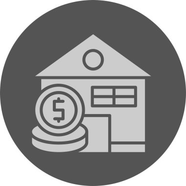 İpotek ağı simgesi, basit vektör illüstrasyonu