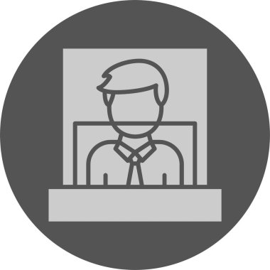 Kasiyer web simgesi, basit vektör illüstrasyonu