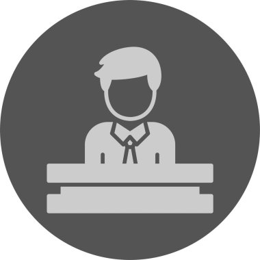 Banka veznedarı web simgesi, basit vektör illüstrasyonu