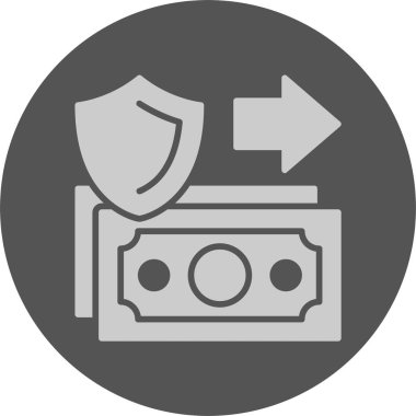 Güvenli işlem web simgesi, basit vektör illüstrasyonu