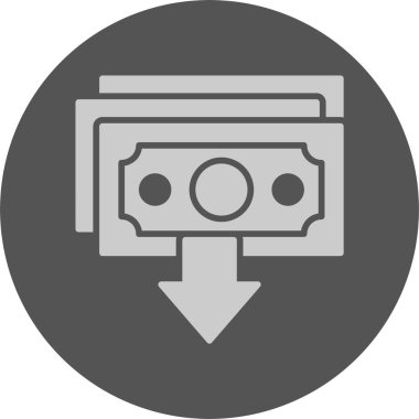 İflas. Web simgesi basit illüstrasyon