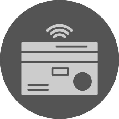 Temassız ödeme web simgesi, basit vektör illüstrasyonu