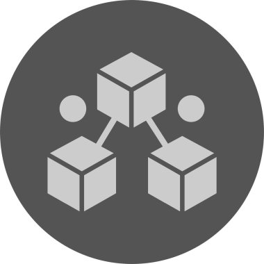 Engelleme zinciri. Web simgesi basit illüstrasyon