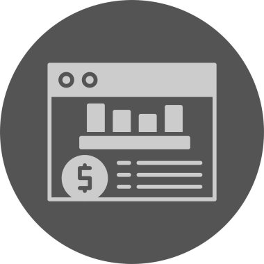 Gider izleyici ağ simgesi, basit vektör illüstrasyonu