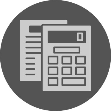 hesap makinesi web simgesi, basit vektör illüstrasyonu