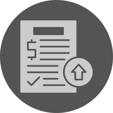 Vergi geri dönüşü web simgesi, basit vektör illüstrasyonu