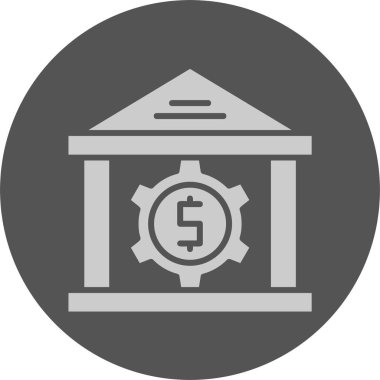 Para politikası web simgesi, basit vektör illüstrasyonu