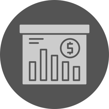 Finansal kriz. Web simgesi basit illüstrasyon