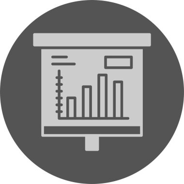 Sütun Çizelgesi iş simgesi, vektör illüstrasyonu 