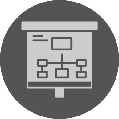 Akış şeması. Web simgesi basit illüstrasyon