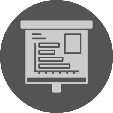 Yatay Çubuk Çizelgesi. Web simgesi basit illüstrasyon