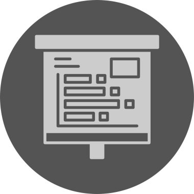 Yatay Çubuklar web simgesini, basit vektör illüstrasyonunu gösterir