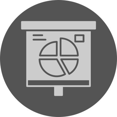 Pasta Çizelgesi iş simgesi, vektör illüstrasyonu  