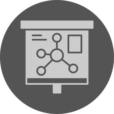 Zihin Haritası Web simgesi, basit vektör illüstrasyonu