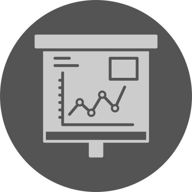 Rising Line Grafik. Web simgesi basit tasarım