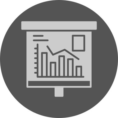 Grafik azalıyor. Web simgesi basit tasarım