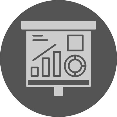 Grap sunum web simgesi, basit vektör illüstrasyonu