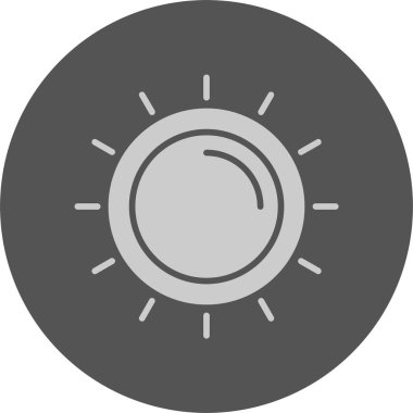  güneş web simgesi, basit vektör illüstrasyonu