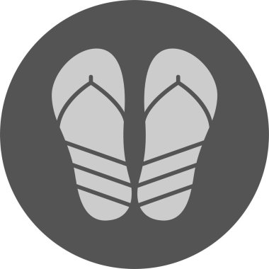Flip flops web simgesi, basit vektör illüstrasyonu