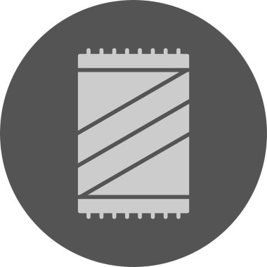 Plaj havlusu web simgesi, basit vektör çizimi